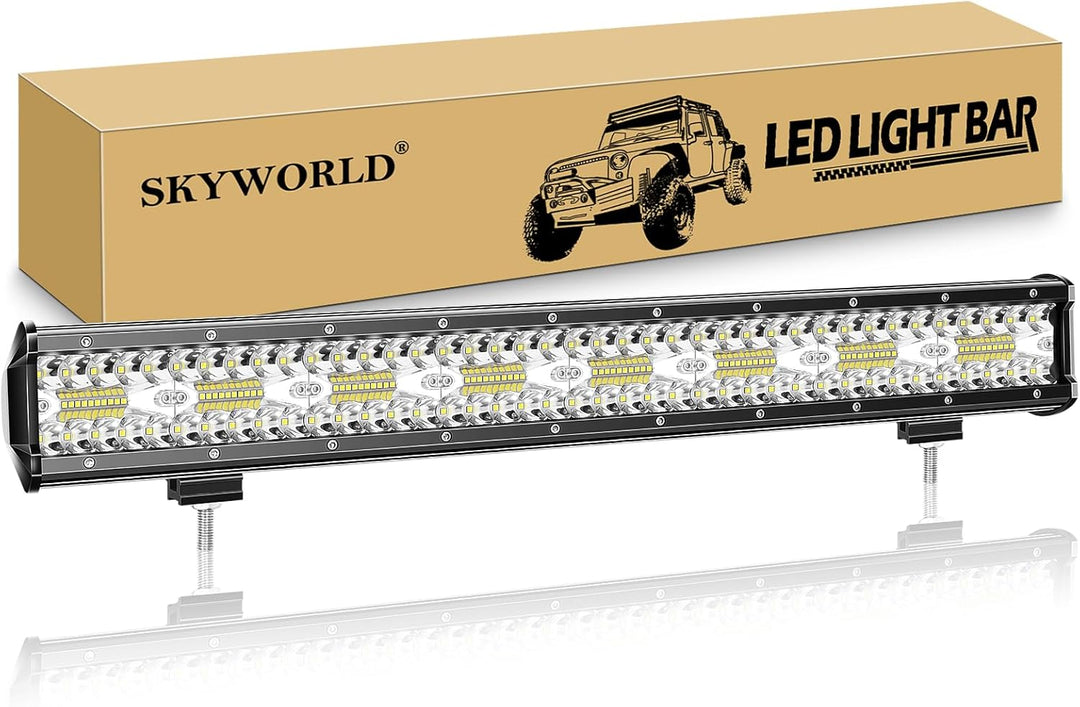 SKYWORLD LED Arbeitsscheinwerfer Bar 23 Zoll 480W LED Scheinwerfer 12V 24V Flutlicht Reflektor Combo