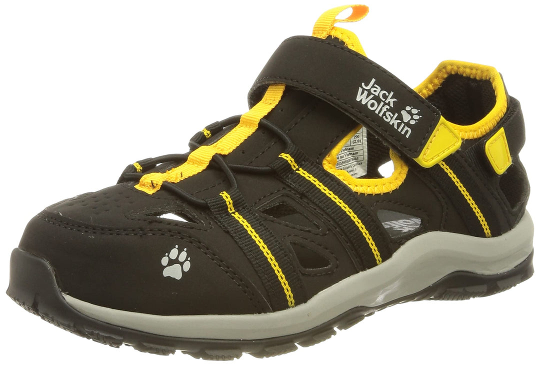 Jack Wolfskin Unisex Kinder Sun Climber K Sandale 26 EU Black Burly Yellow Xt, 26 EU Black Burly Yel