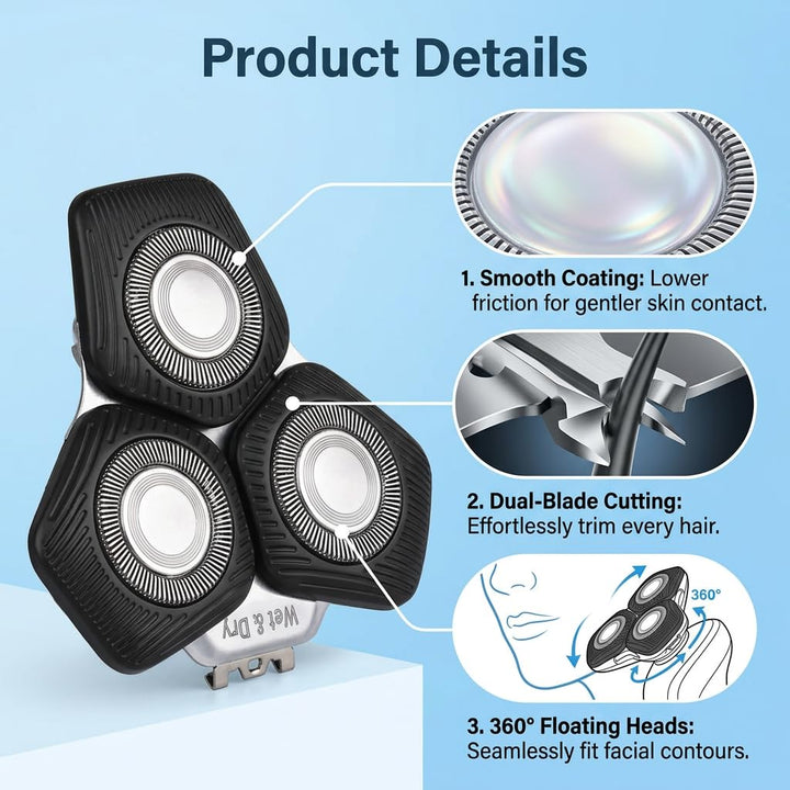 Ersatzscherkopf SH71/91 für Philips Rasierer Serie 5000 7000