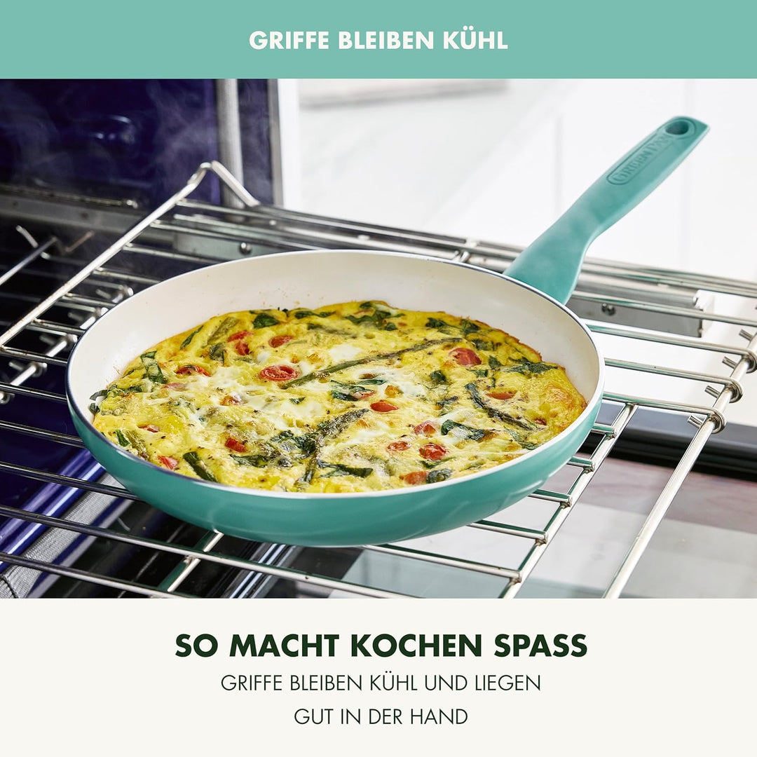 GreenPan Rio Gesunde Antihaft-Keramik Bratpfanne 26 cm, PFAS-frei, Stay-Cool-Griff, Backofenfest bis