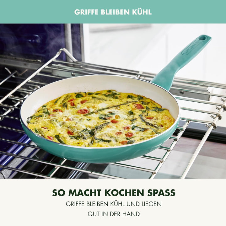 GreenPan Rio Gesunde Antihaft-Keramik Bratpfanne 26 cm, PFAS-frei, Stay-Cool-Griff, Backofenfest bis