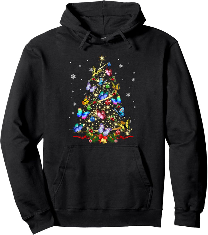 Schmetterling Butterfly Xmas Weihnachten Deko Pyjama Mädchen Pullover Hoodie