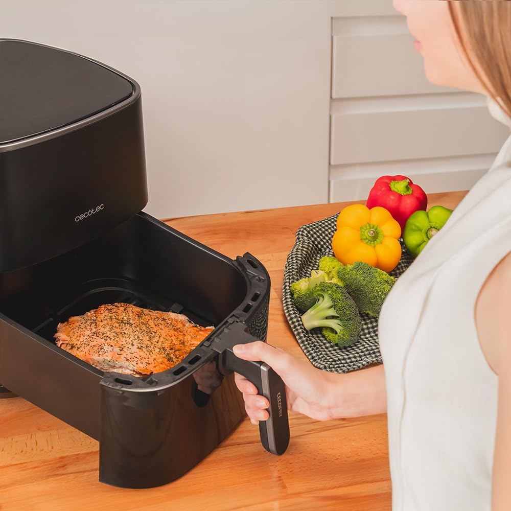 Cecotec Heissluftfritteuse ohne Öl 5,5L Cecofry Fantastik 5500. 1500W, PerfectCook-Technologie, 9 Ko