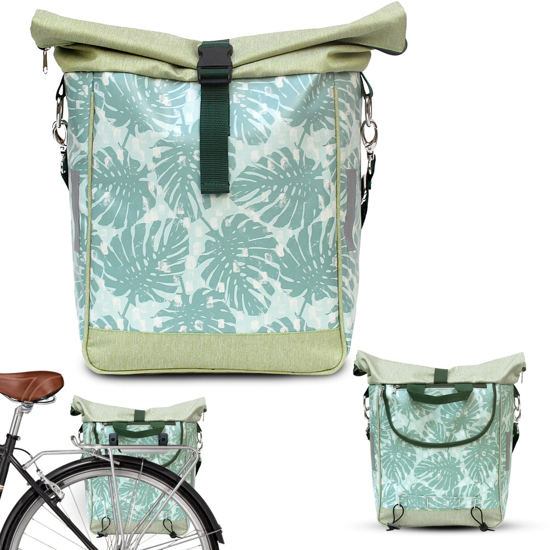 IKURI Fahrradtasche für Gepäckträger Satteltasche Einzeltasche Packtasche, abnehmbar, mit Tragegurt