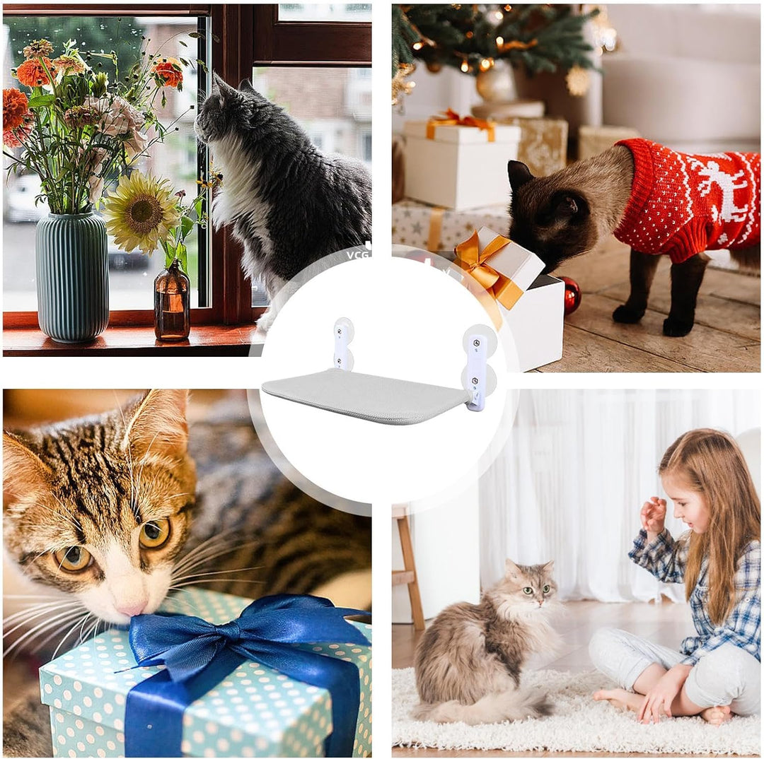 Generisch Katzen-Fenstersitz, Katzen-Hängematte für Fenster - Faltbarer Katzensitz mit Saugnapf - Pl