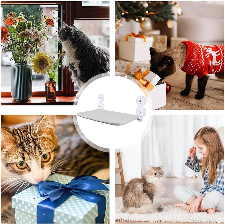 Generisch Katzen-Fenstersitz, Katzen-Hängematte für Fenster - Faltbarer Katzensitz mit Saugnapf - Pl