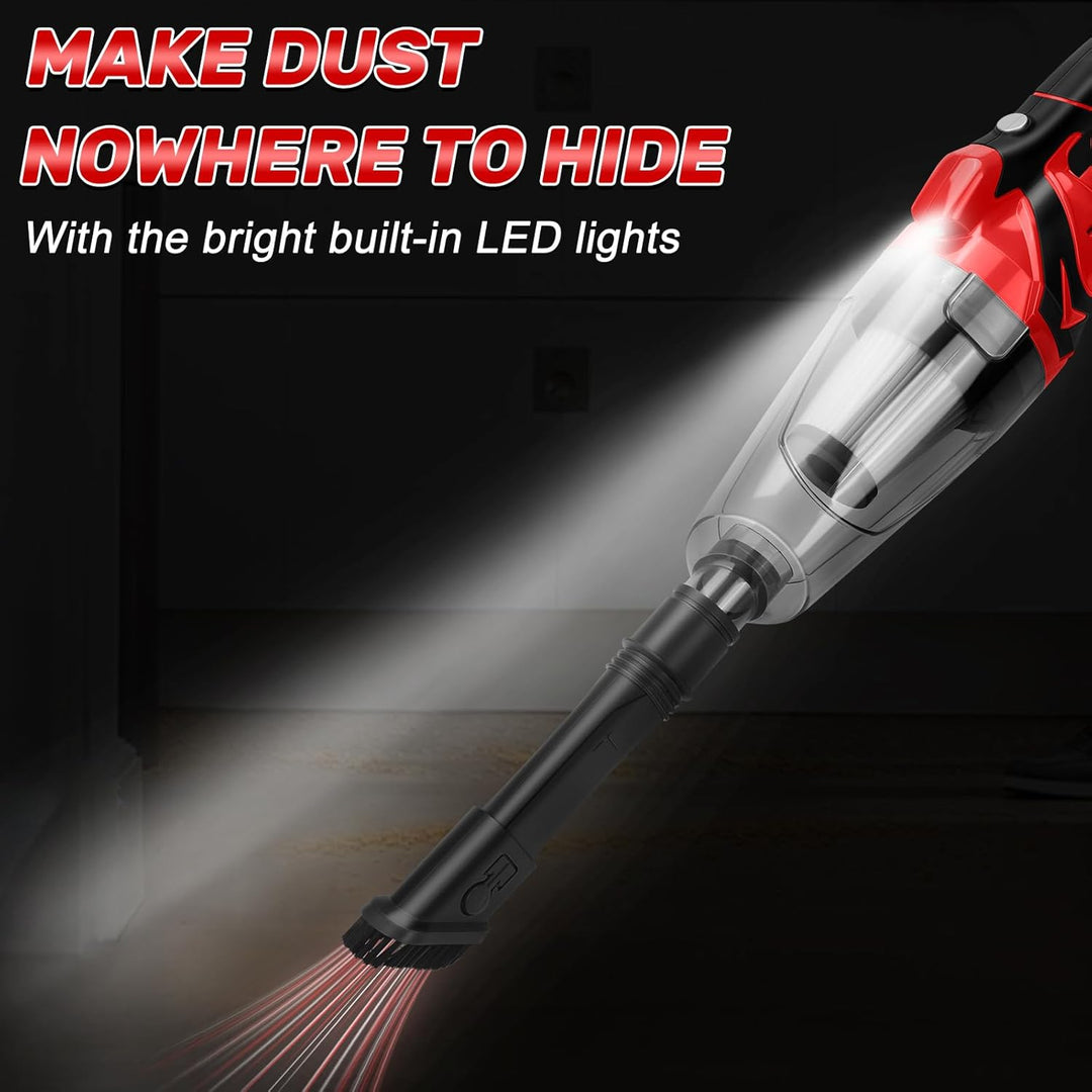 Akku Handstaubsauger, kompatibel mit Milwaukee M 18V-Akku (ohne Batterie), 10000 Pa Tragbar Staubsau