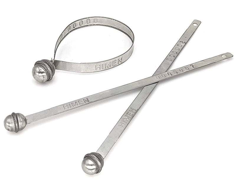 100 Plomben aus Metall von HIMEN | fortlaufend nummeriert | BMS-215F | Verschluss | Container | Seal
