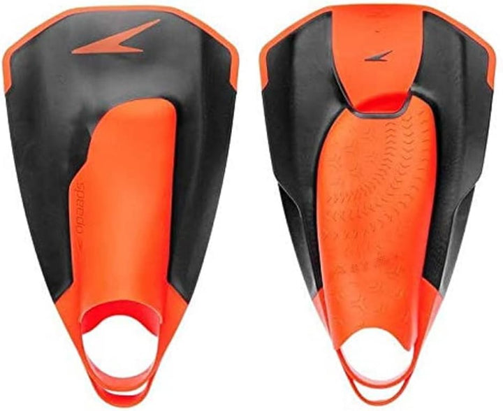 Speedo Unisex Erwachsene Fastskin Kickfin Kick Fin 11-12 Schwarz/Siren Rot, 11-12 Schwarz/Siren Rot