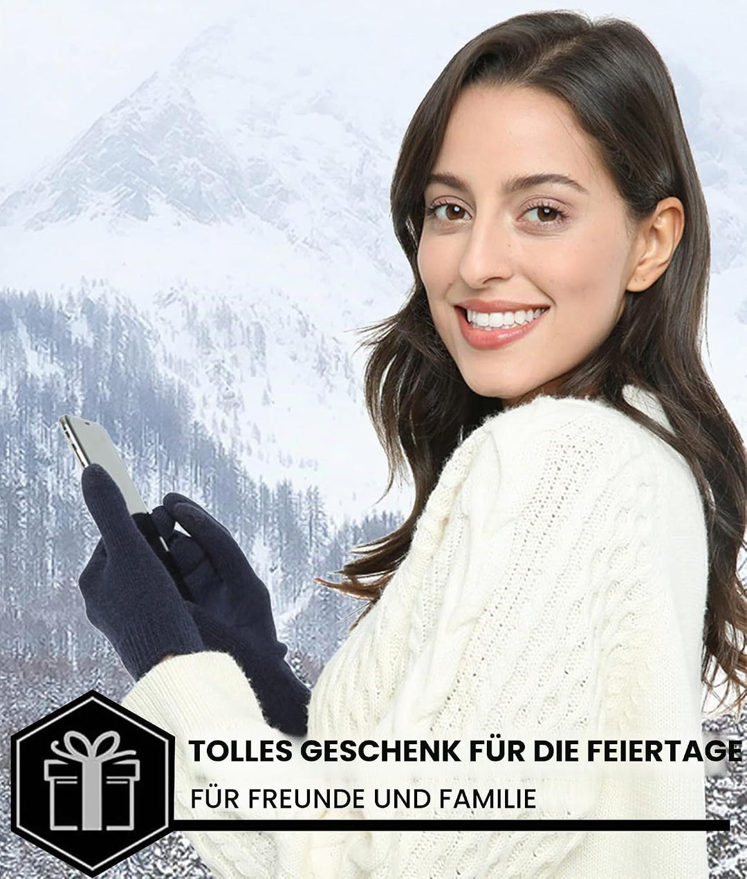 Bequemer Laden Damen Winter Warm Touchscreen Handschuhe Thermo Winterhandschuhe Kaschmir Strickhands