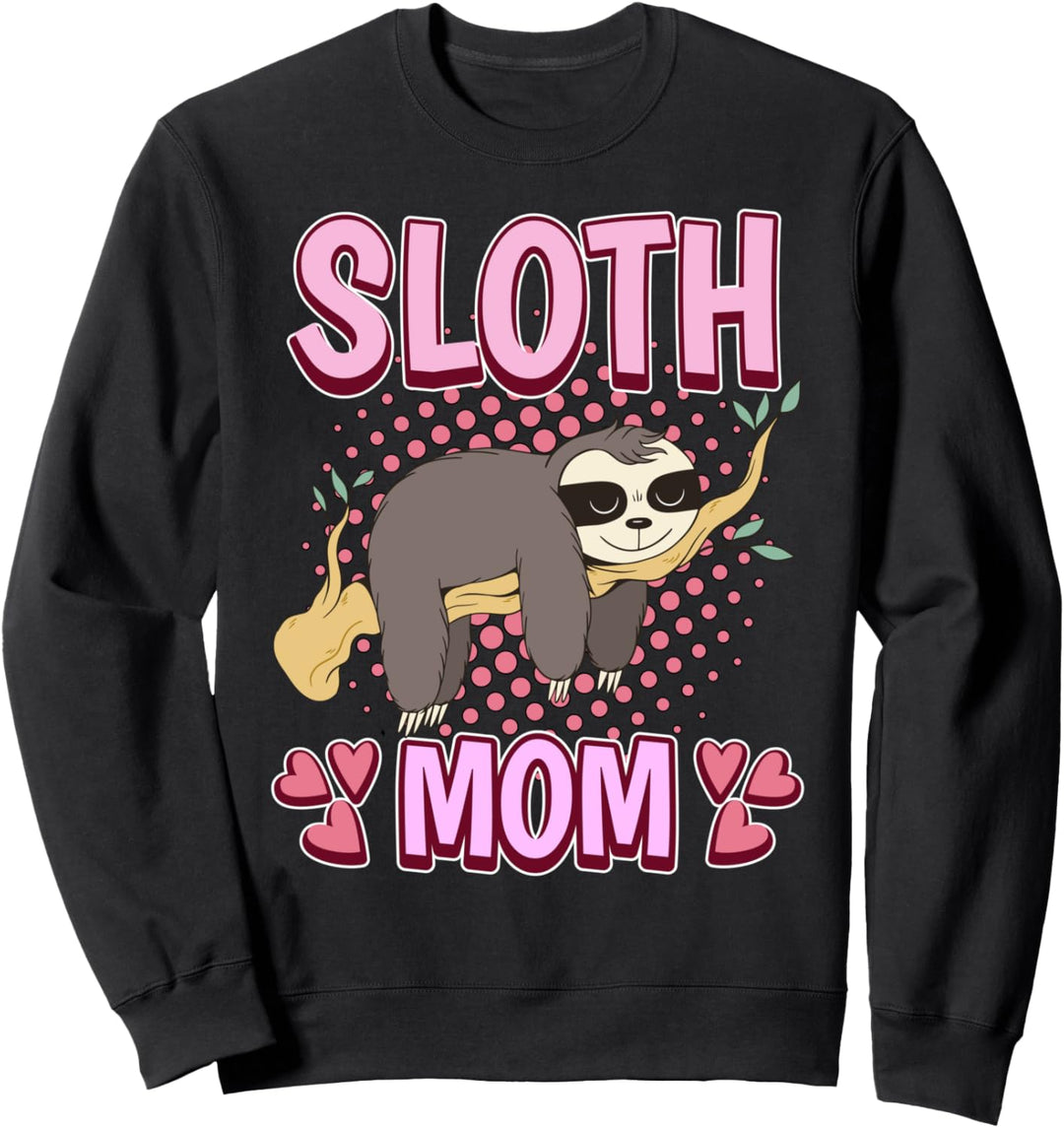 Damen Sloth Mom Mama Muttertag Faultier Sweatshirt
