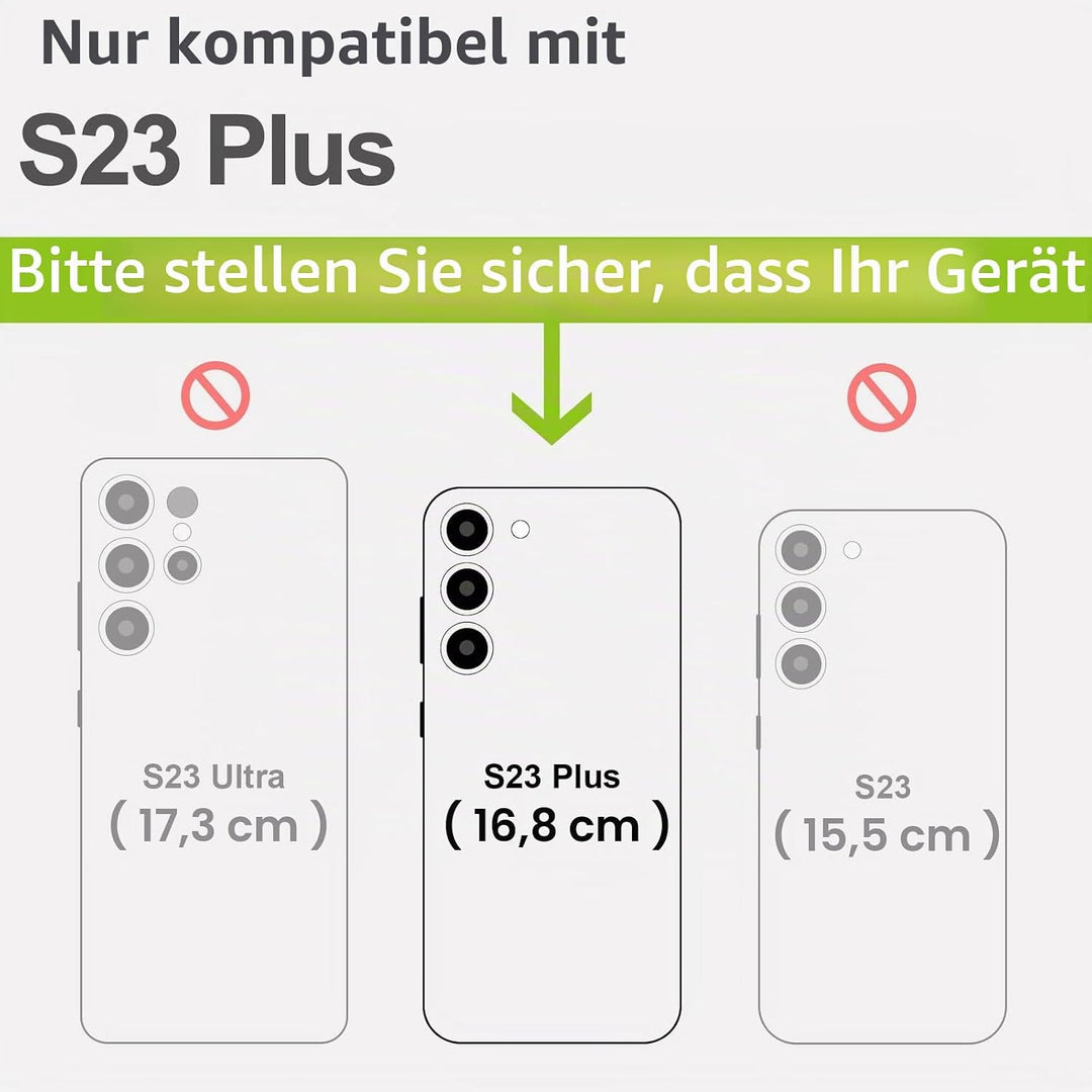 Carveit Hülle für Galaxy S23 Plus Case [Elegante Walnuss] [Weich TPU Stossstange] Stossfeste Handyhü