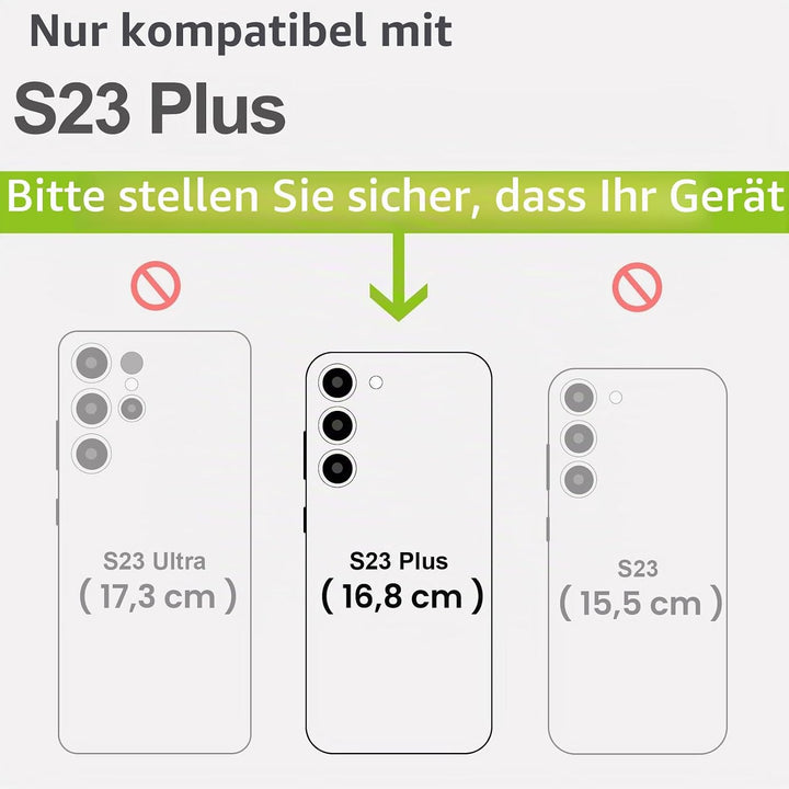Carveit Hülle für Galaxy S23 Plus Case [Elegante Walnuss] [Weich TPU Stossstange] Stossfeste Handyhü