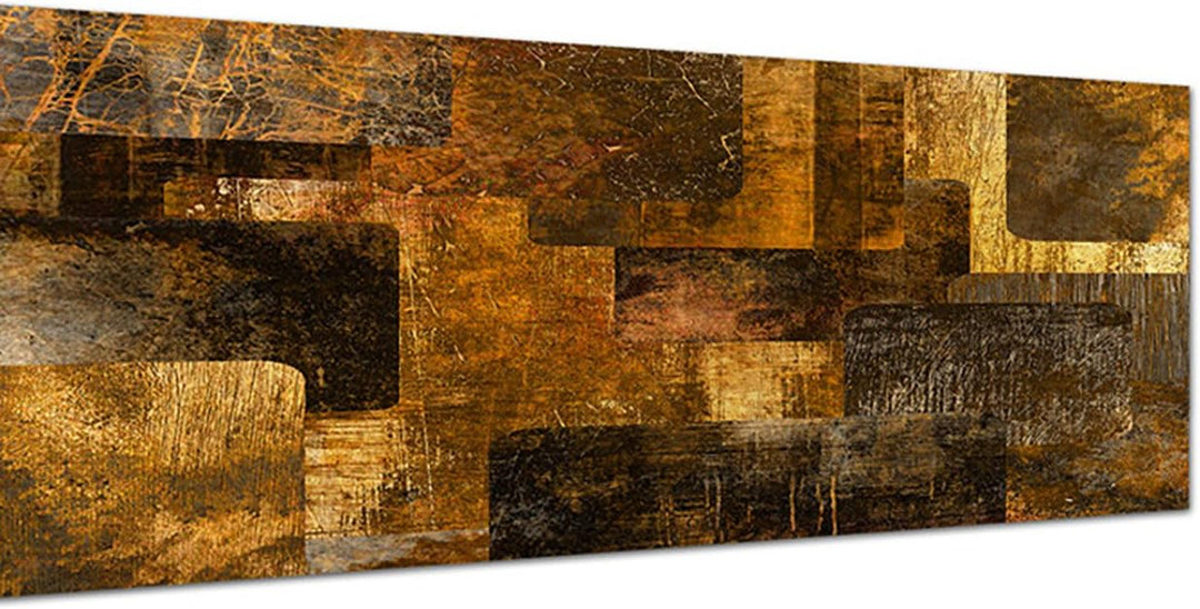 Paul Sinus Art Panoramabild auf Leinwand und Keilrahmen 150x50cm Kunst abstrakt Grunge Hintergrund
