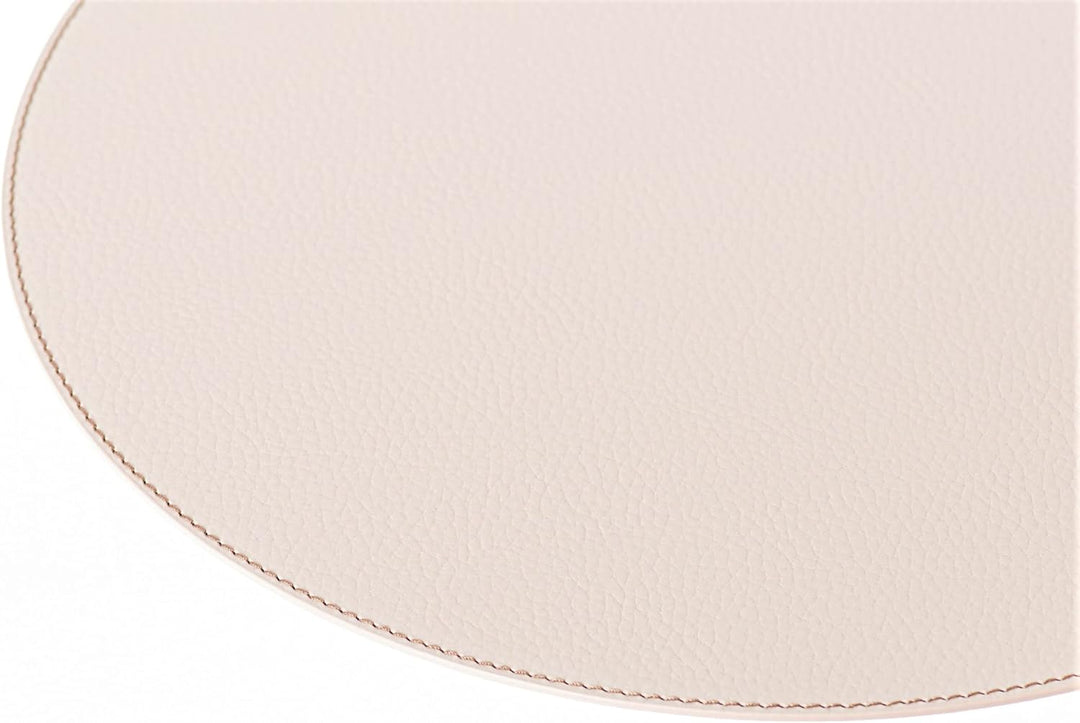 Nikalaz Rund Platzsets und Untersetzer aus Recyceltem Leder, 2 Stück Tischsets, Platzdeckchen 33 cm