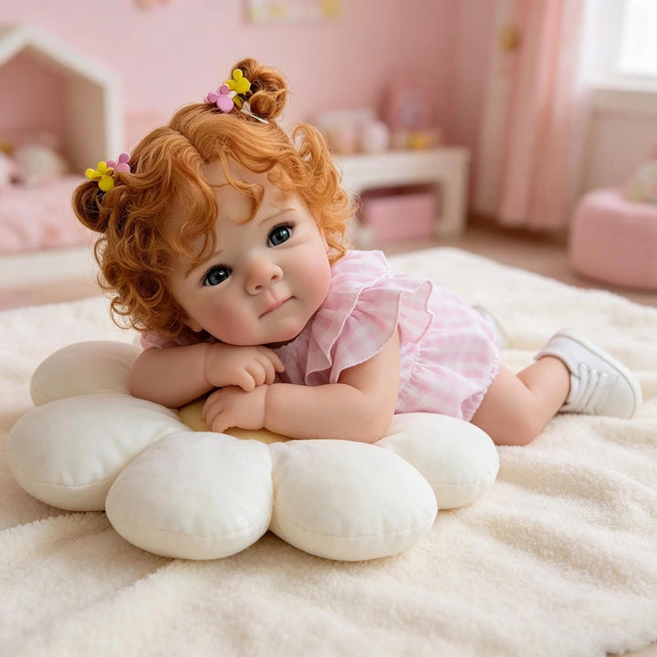 Zero pam Reborn Baby Vollsilikon Lebensecht Mädchen 45cm Realistisch Baby Puppe Mit Haaren Wie Echte