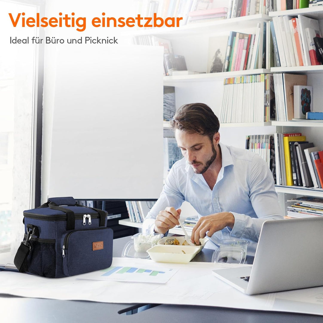 Lifewit 15L 24 Dosen Kühltasche klein unterwegs, Isolierte Cooler Bag Lunchtasche faltbar für Herren