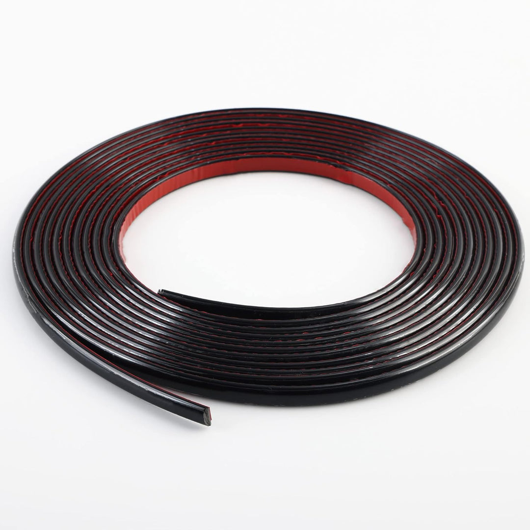 10m Schwarz Zierleiste, abziehen und aufkleben, flexible Spiegel, Wand, Decke, Boden, Schrank, Flies