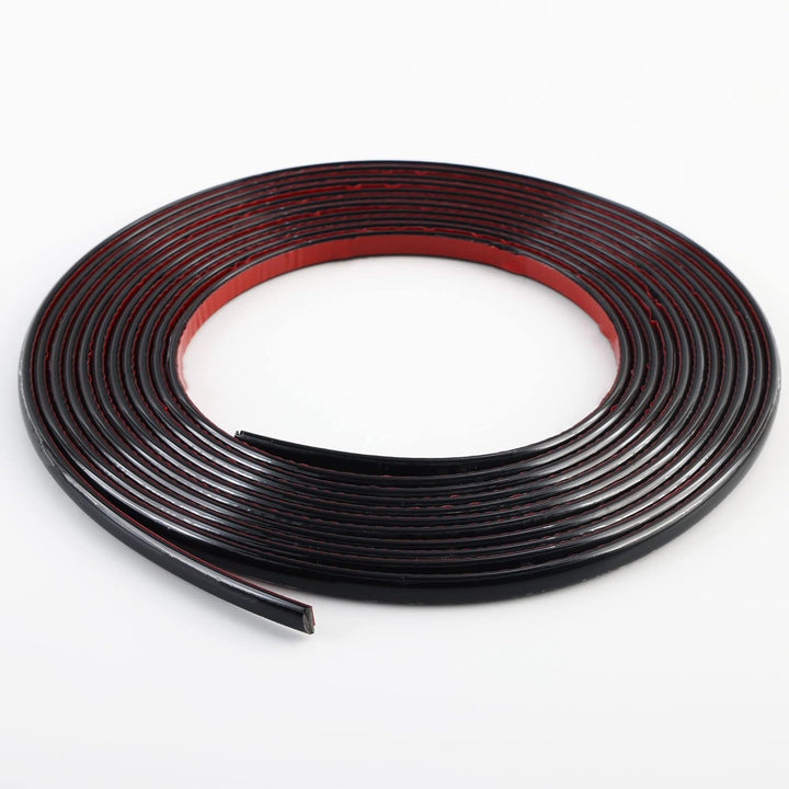 10m Schwarz Zierleiste, abziehen und aufkleben, flexible Spiegel, Wand, Decke, Boden, Schrank, Flies