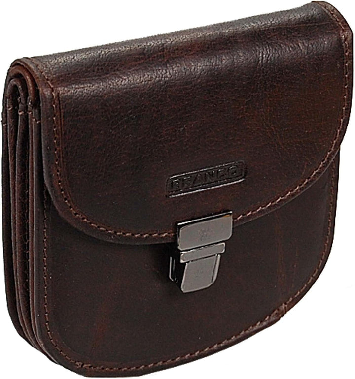 Branco Damen Geldbörse Leder Damenbörse Börse Portemonnaie Geldbeutel GoBago (Braun), Braun
