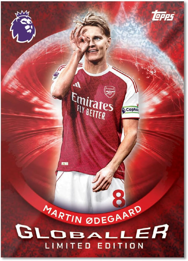 Topps Premier League 2026 - Debüt-Edition - Mega Tin (Globallers). Enthält 40 Karten Plus 3 Globalle