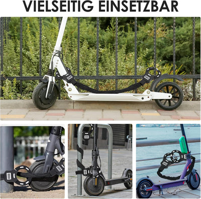 Pfloge® E Scooter Schloss mit Zahlencode, Schloss für E Scooter mit 4-Stellig Code Kombination, Hand