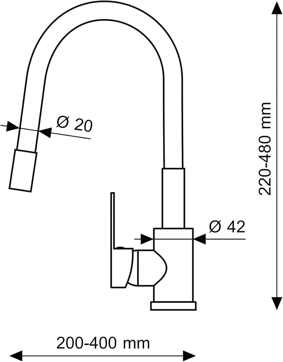 Granitan Ausgussbecken für Garage Keller Werkstatt und Waschküche - Universal Waschtrog mit Siphon -