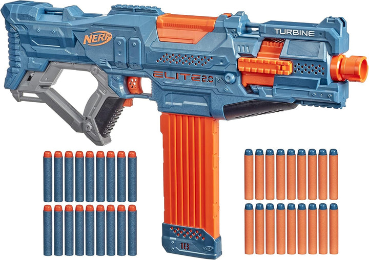 Nerf Elite 2 Turbine CS-18 motorisierter Blaster, 36 Nerf Darts, 18-Dart Clip-Magazin, mit Erweiteru