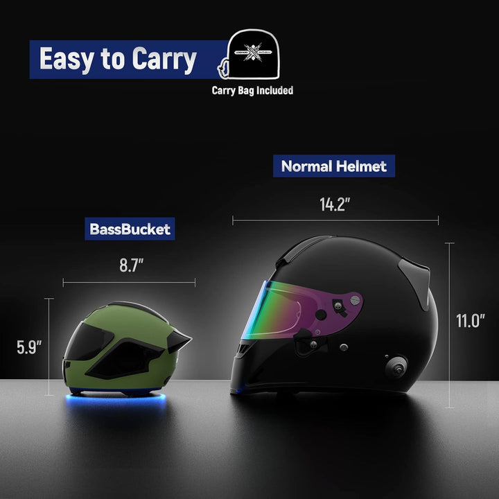 LEXIN BassBucket Bluetooth Lautsprecher, Kabellos Tragbare Musikbox, Wireless Partybox mit RGB Licht