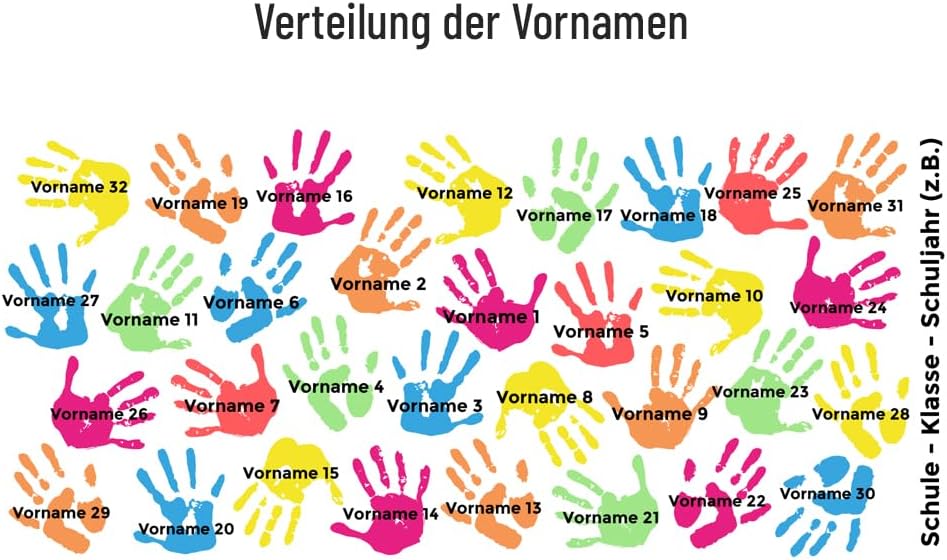 Amikado Abschiedsgeschenk Lehrkraft personalisiert mit Kindernamen - Dankeschön Geschenk von der Kla