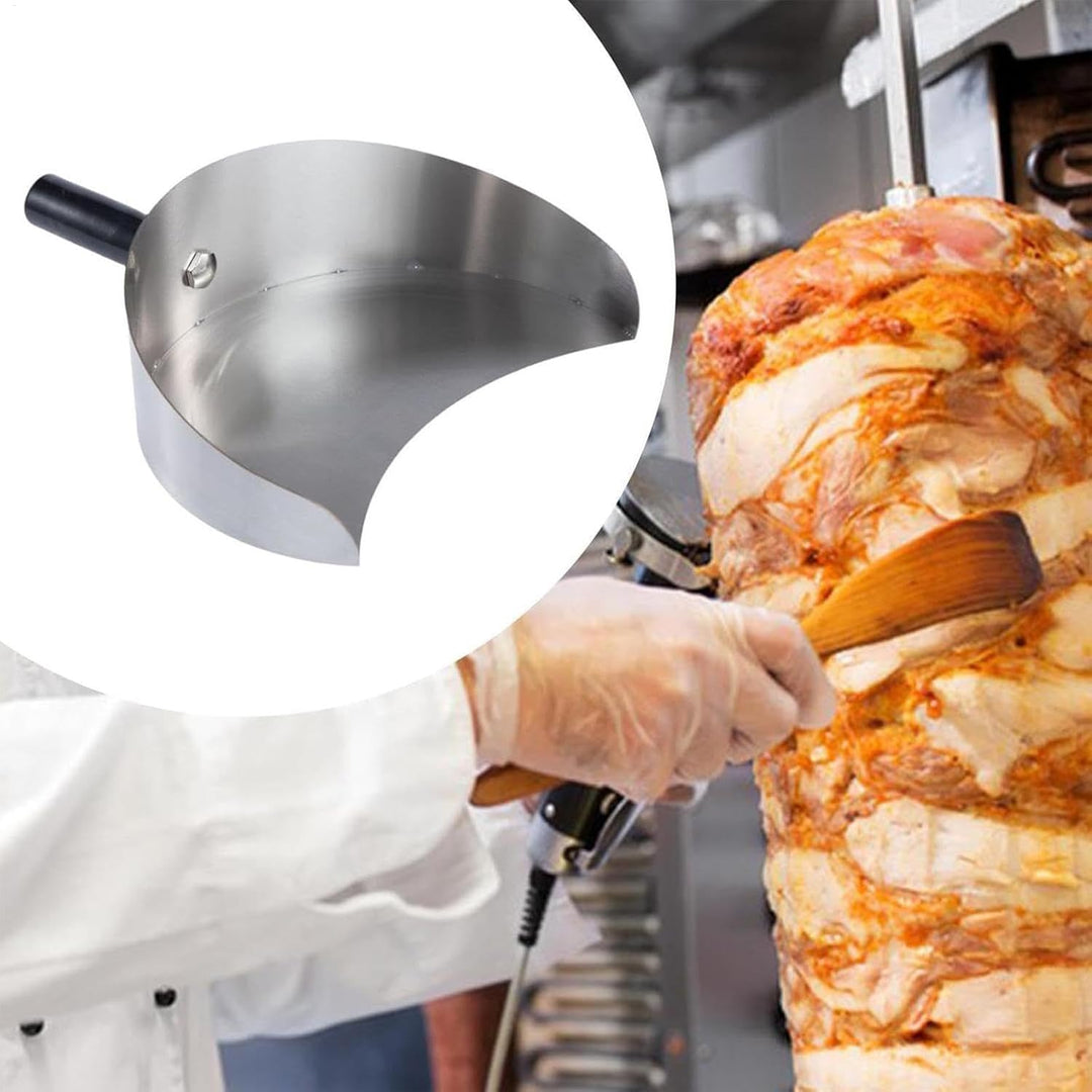Rotisserie Fangpfanne Fleischfänger - Praktische Döner-schaufel, Edelstahlgrillschaufel, Handheld Ro
