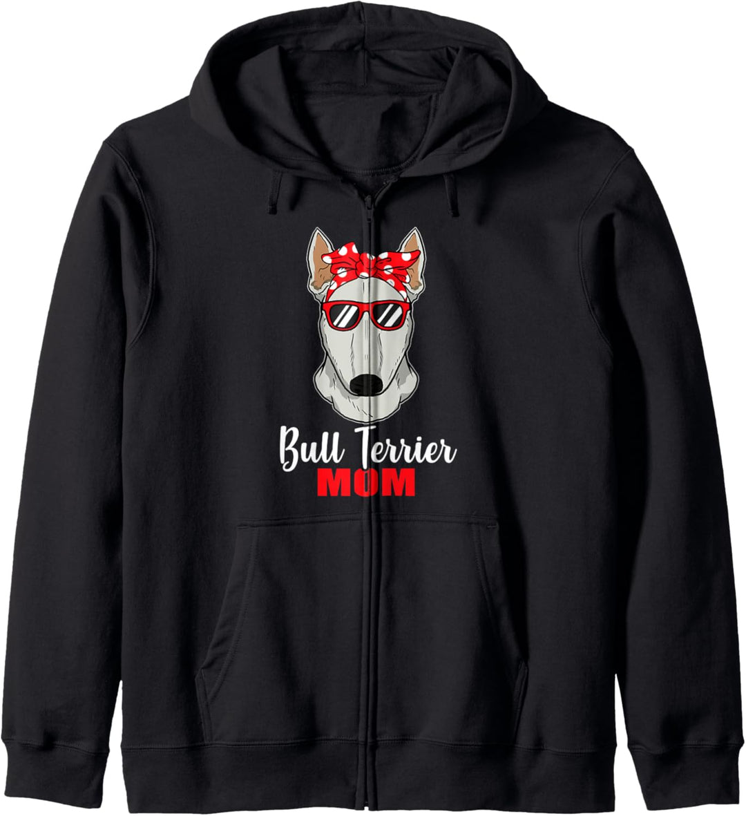 Lustiges Hunde Mama Geschenk Frauchen Bullterrier Hund Kapuzenjacke