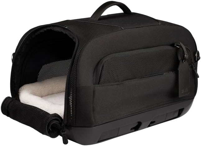 Tavo Dupree I Katzenbox, Flugzeug‑konform, ISOFIX, Für Hunde &amp; Katzen schwarz, schwarz