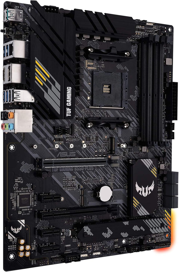 ASUS TUF Gaming B550-Plus Mainboard Sockel AM4 (ATX, Ryzen, PCIe 4.0, 2x M.2, 2Gbit/s Ethernet, SATA