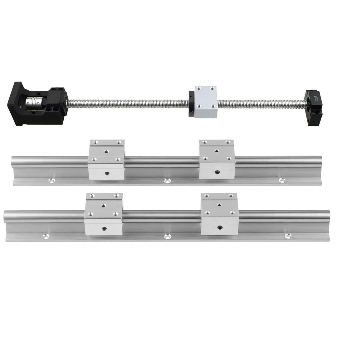 CNCYEAH Linearführung SBR16 500mm Linearschiene mit 4PCS Gleitblock + SFU1605 500mm Kugelumlaufspind