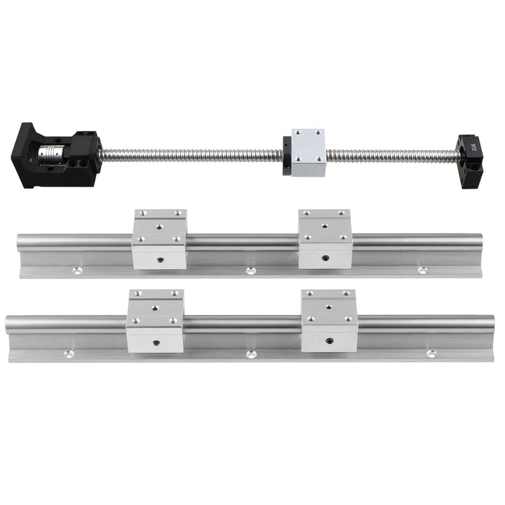 CNCYEAH Linearführung SBR16 500mm Linearschiene mit 4PCS Gleitblock + SFU1605 500mm Kugelumlaufspind
