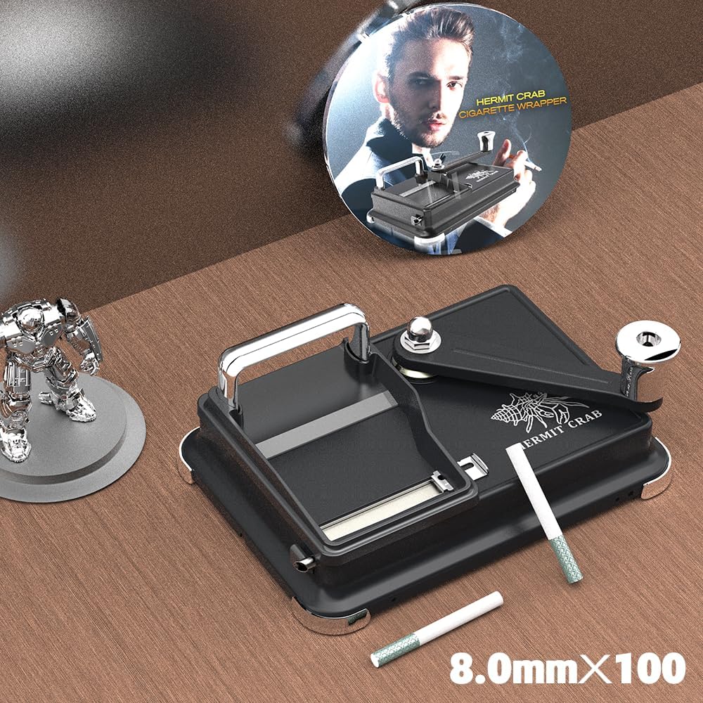 HERMIT CRAB Zigarettenrollmaschine | Zigaretteninjektor | Dual Rail Design Manuelle Rollmaschine | Z