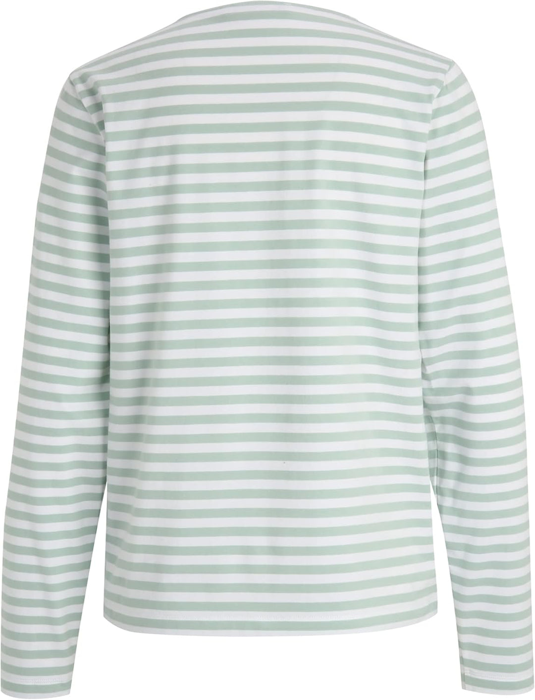 Tamaris Damen ASOLO Feminin ausgeschnittenes Langarmshirt T-Shirt, XL Bright White/Gossamer Green St
