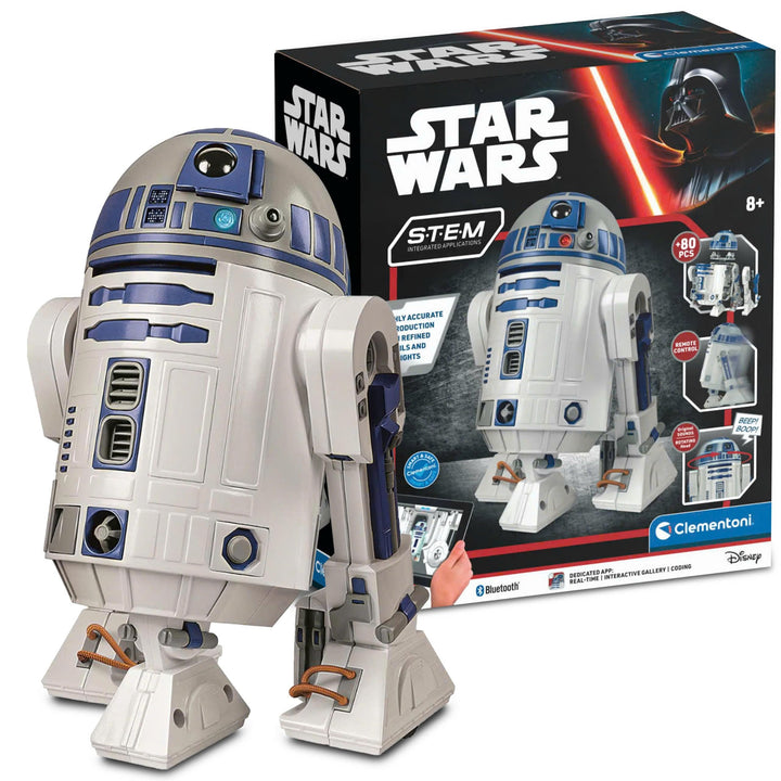 Clementoni Star Wars R2-D2 Roboter - Bausatz mit über 50 Teilen für Kinder ab 8 Jahren - Inkl. App z