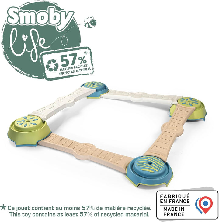 Smoby Life - Abenteuer-Parcours aus 57% Recyclingmaterial - Motorikspielzeug mit 4 Plots & 4 Planken