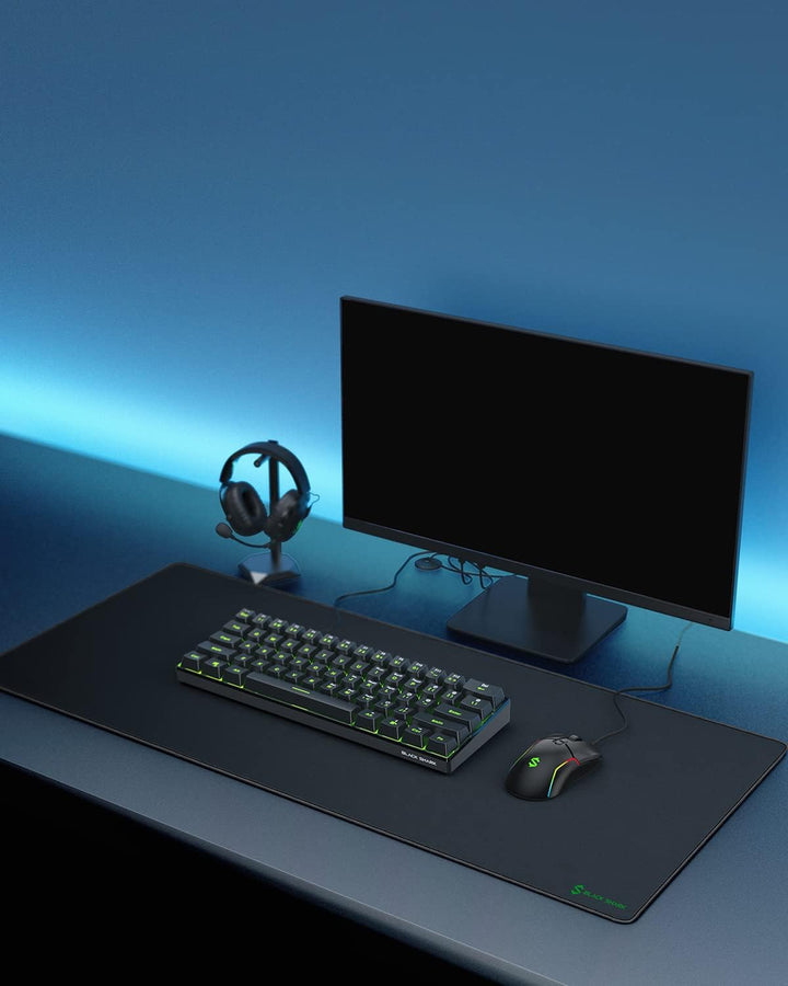 Black Shark Gaming Mauspad XL 900x400x4 mm Schreibtischunterlage mit wasserdichter Oberfläche und Mo