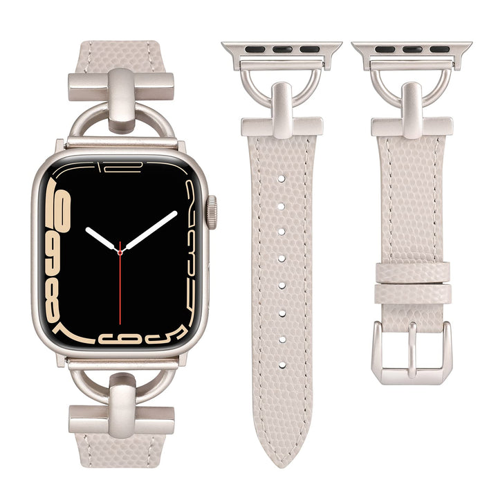 wearlizer LederArmband Kompatibel mit Apple Watch Armband 41mm 38mm 40mm Frauen, Echtesleder Armband