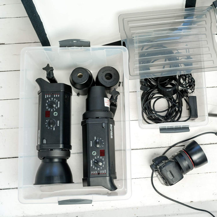 Rotho Compact 3er-Set Aufbewahrungsbox 38l mit Deckel, Kunststoff (PP) BPA-frei, transparent/grün, 3