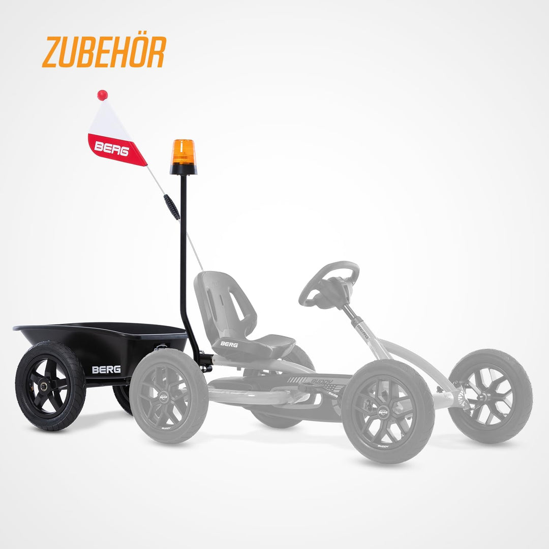 BERG Gokart Buddy B-Orange | Kinderfahrzeug, Tretauto mit Optimale Sicherheid, Luftreifen und Freila