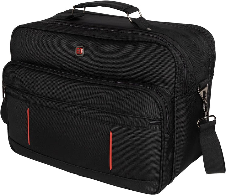 EAAKIE Arbeitstasche Umhängetasche Flugbegleiter Tasche Herrentasche Schwarz XXL