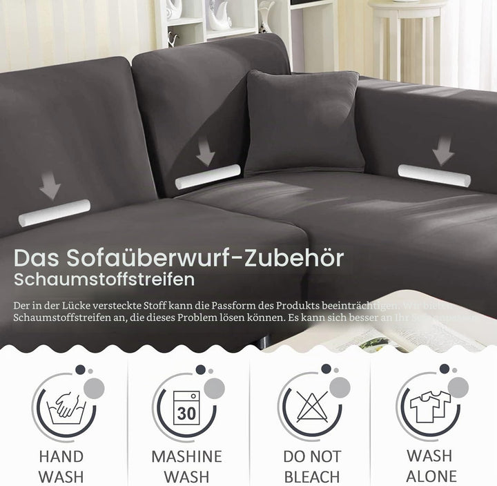 ShowyLive Sofa Überwürfe Sofa Überzug Couch Überzug 2er Set für Sofa Universal Waschbar Sofaüberwurf