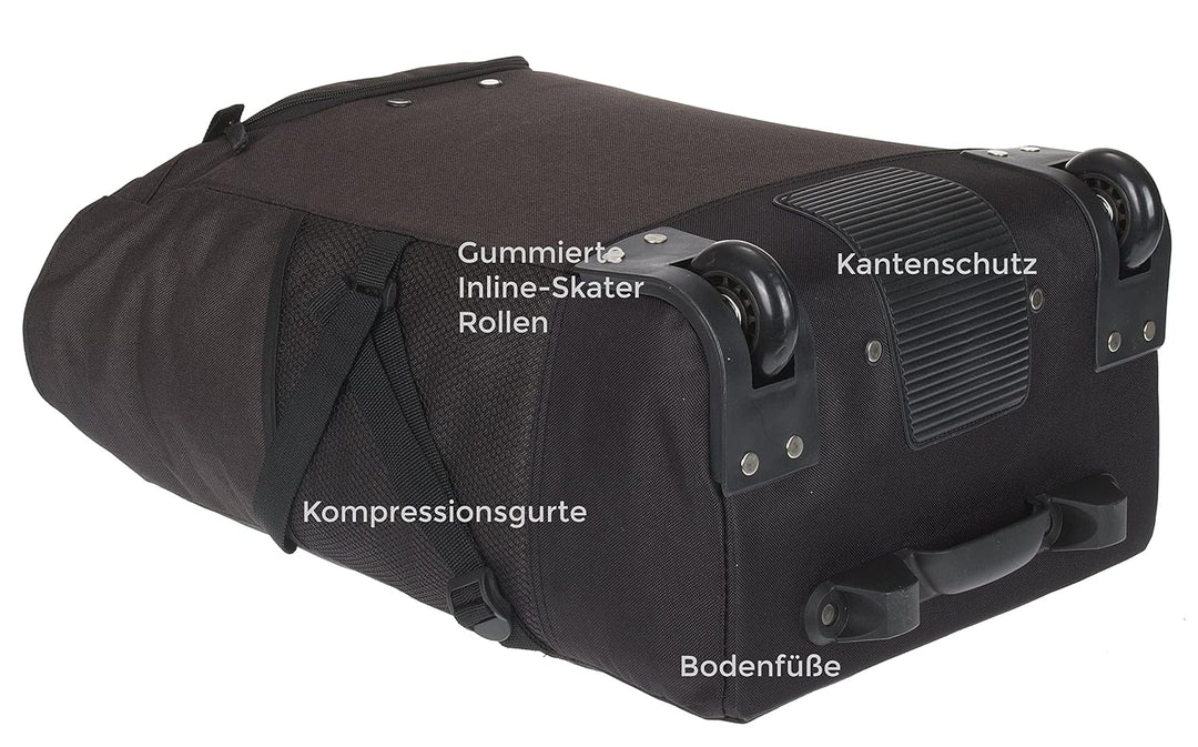 Punta Wheel Einkaufstrolley + Faltshopper 2er Set 10183-0100 Schwarz +s | Einkaufsroller Einkaufswag