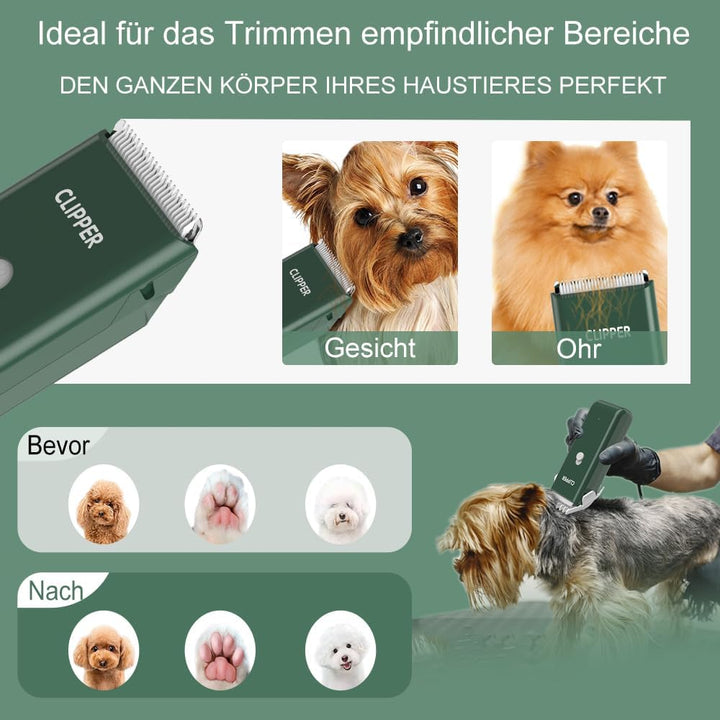 ENSSU Hundeschermaschine für dichtes Fell, wiederaufladbare Hundeschermaschine Katzenpflege Trimmer,