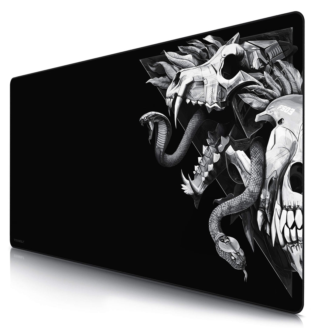 CSL - Übergrösse Mauspad Gaming Titanwolf 1200x600mm - XXXL Mousepad gross mit Motiv - XXXL Tischunt