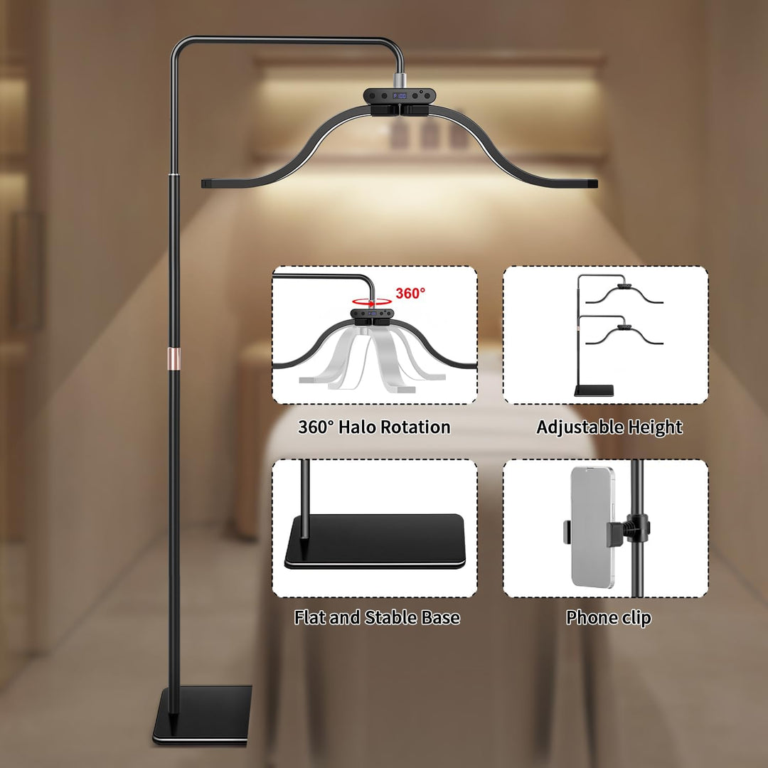 Wimpern Lampe für Wimpernverlängerungen mit Telefonhalter, Tätowierer, Nageltechniker – kühle, LED B